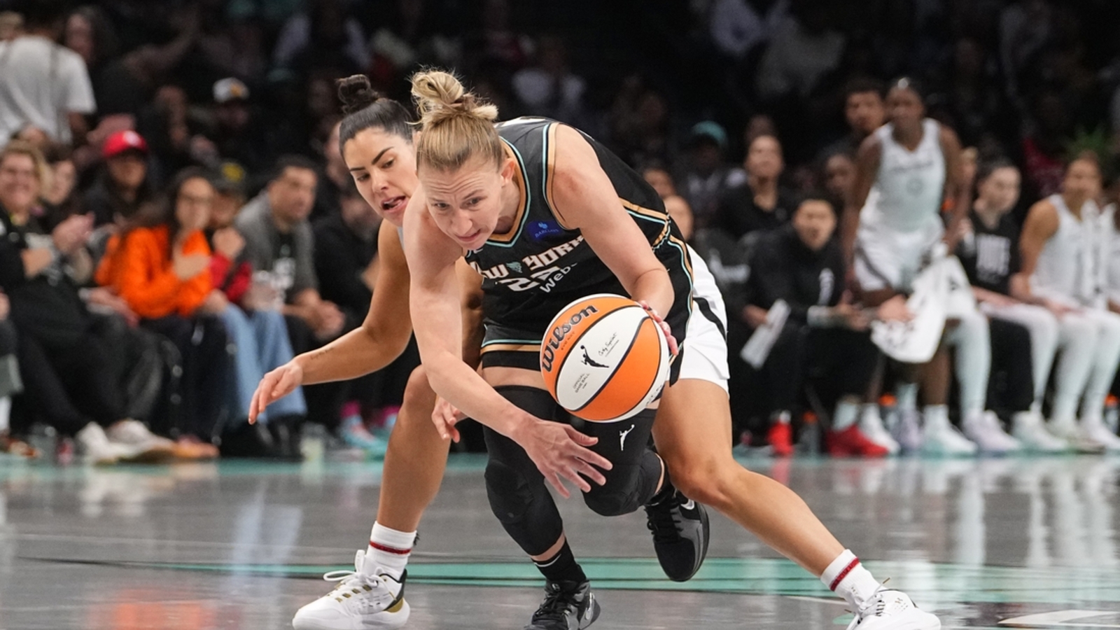 Liberty strike first in semifinal series with Aces Yardbarker