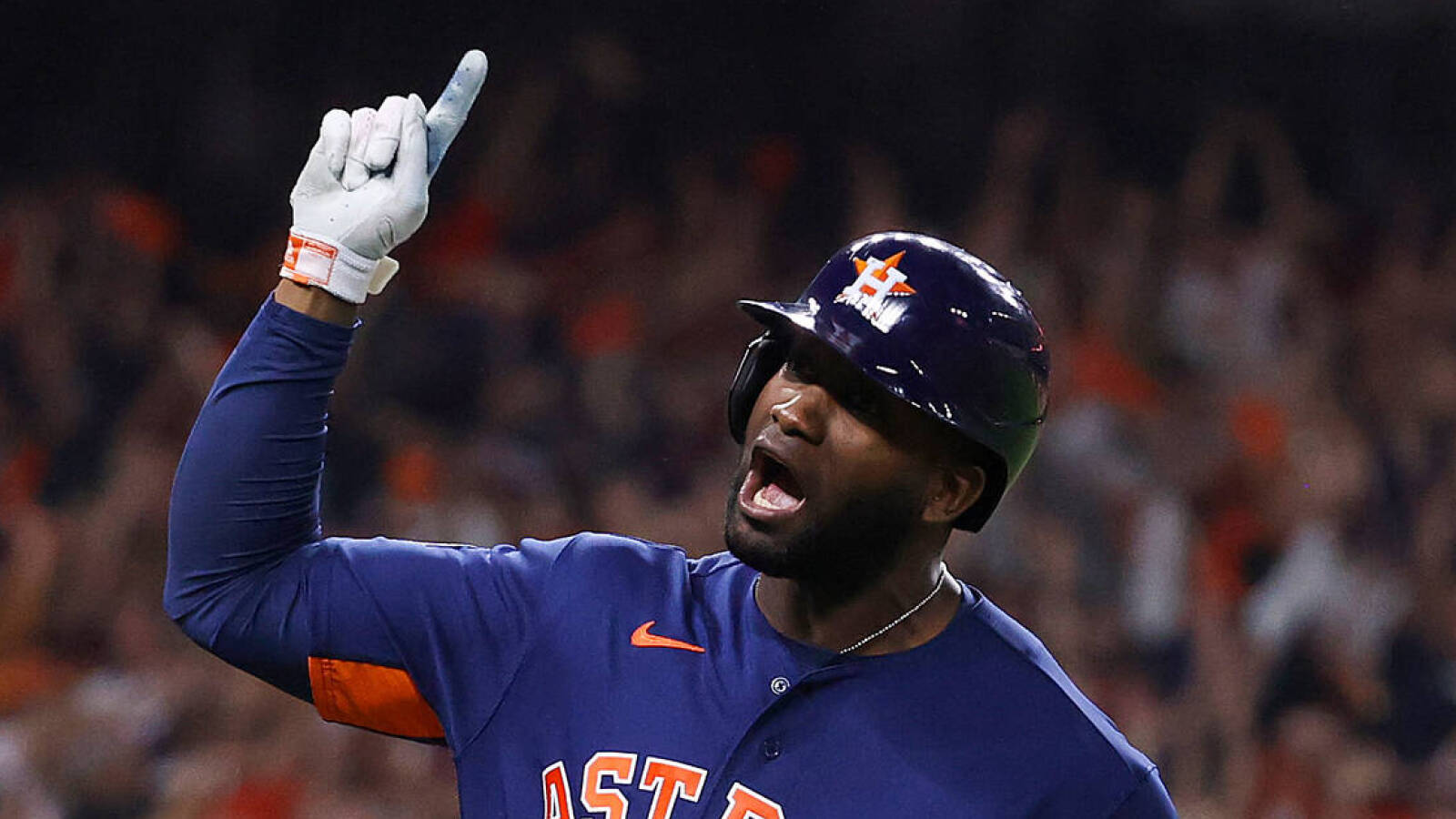 Watch Astros' Yordan Alvarez makes postseason history with 450foot go