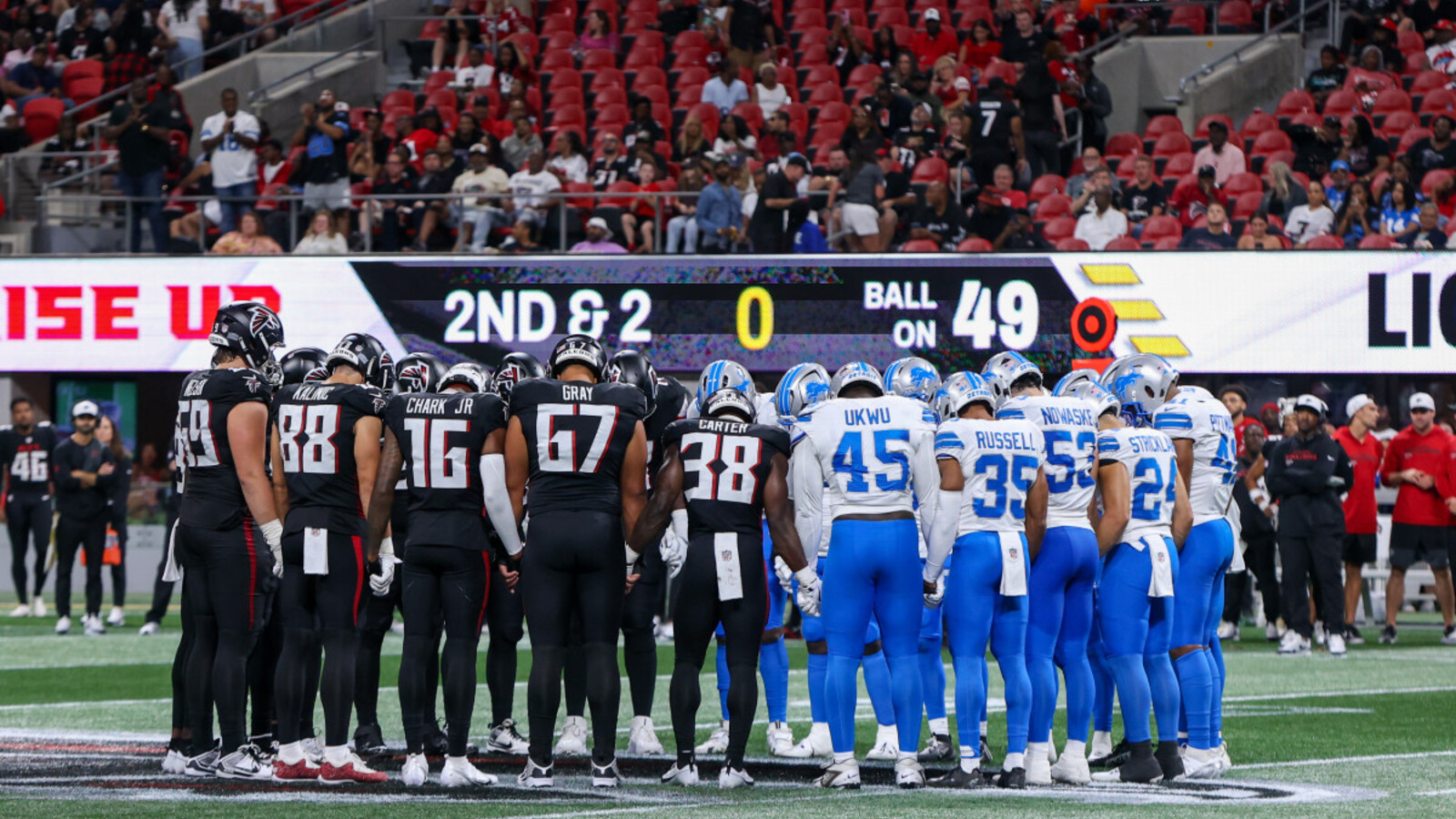 Can the Lions and Falcons face any disciplinary action from the NFL after stopping Friday night's game on their own?