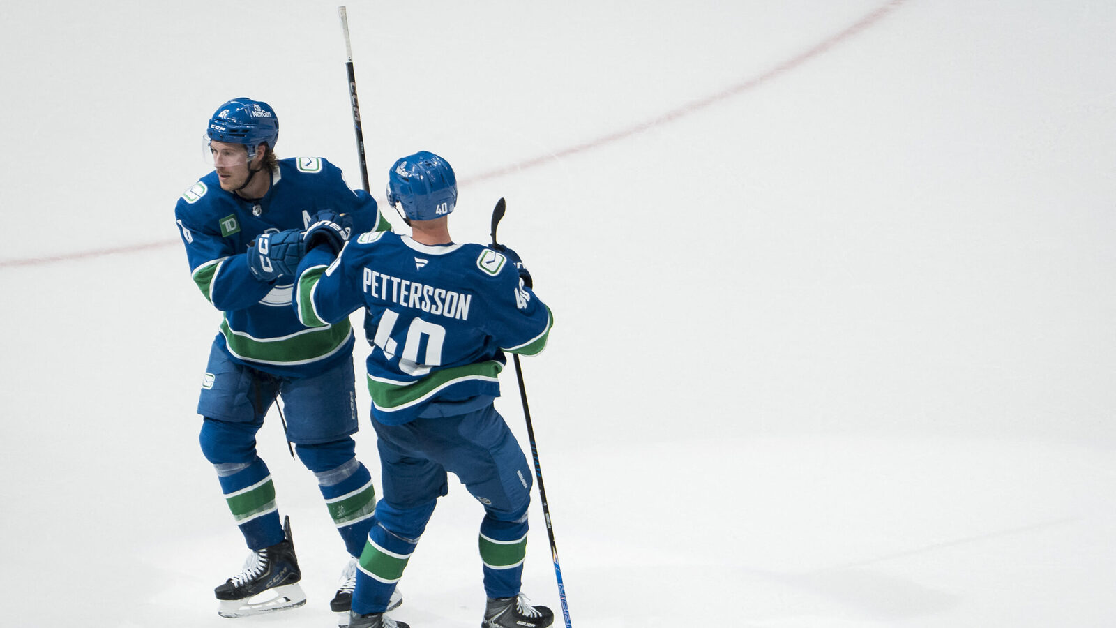 Scenes from practice: Pettersson and Boeser reunited as Canucks skate at UBC on Saturday