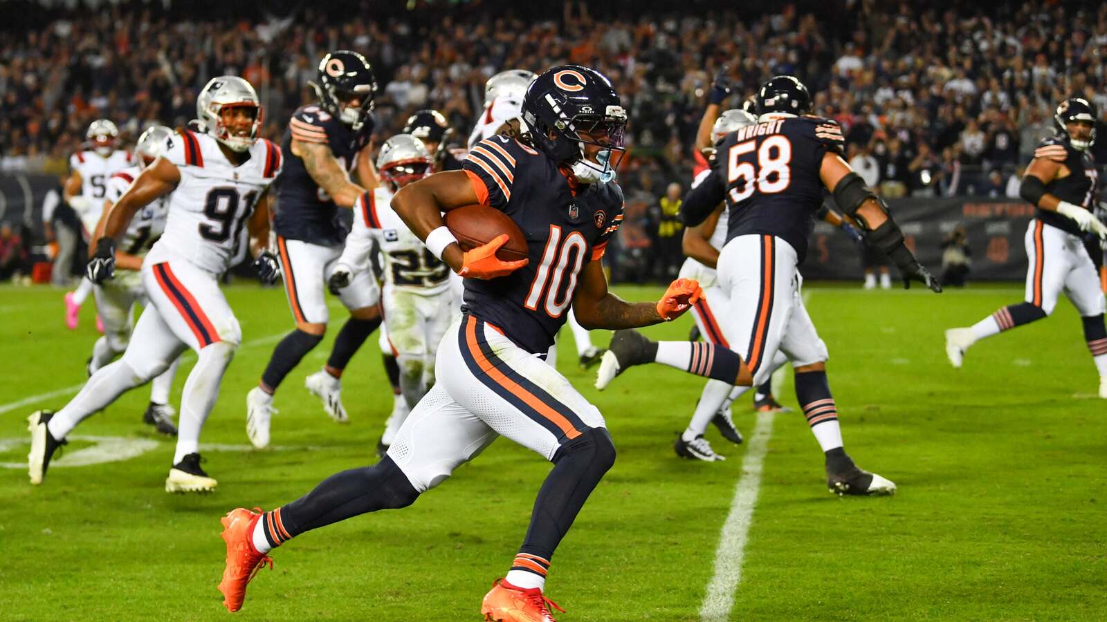 Luther Burden III Shines in Bears' Victory Over Patriots