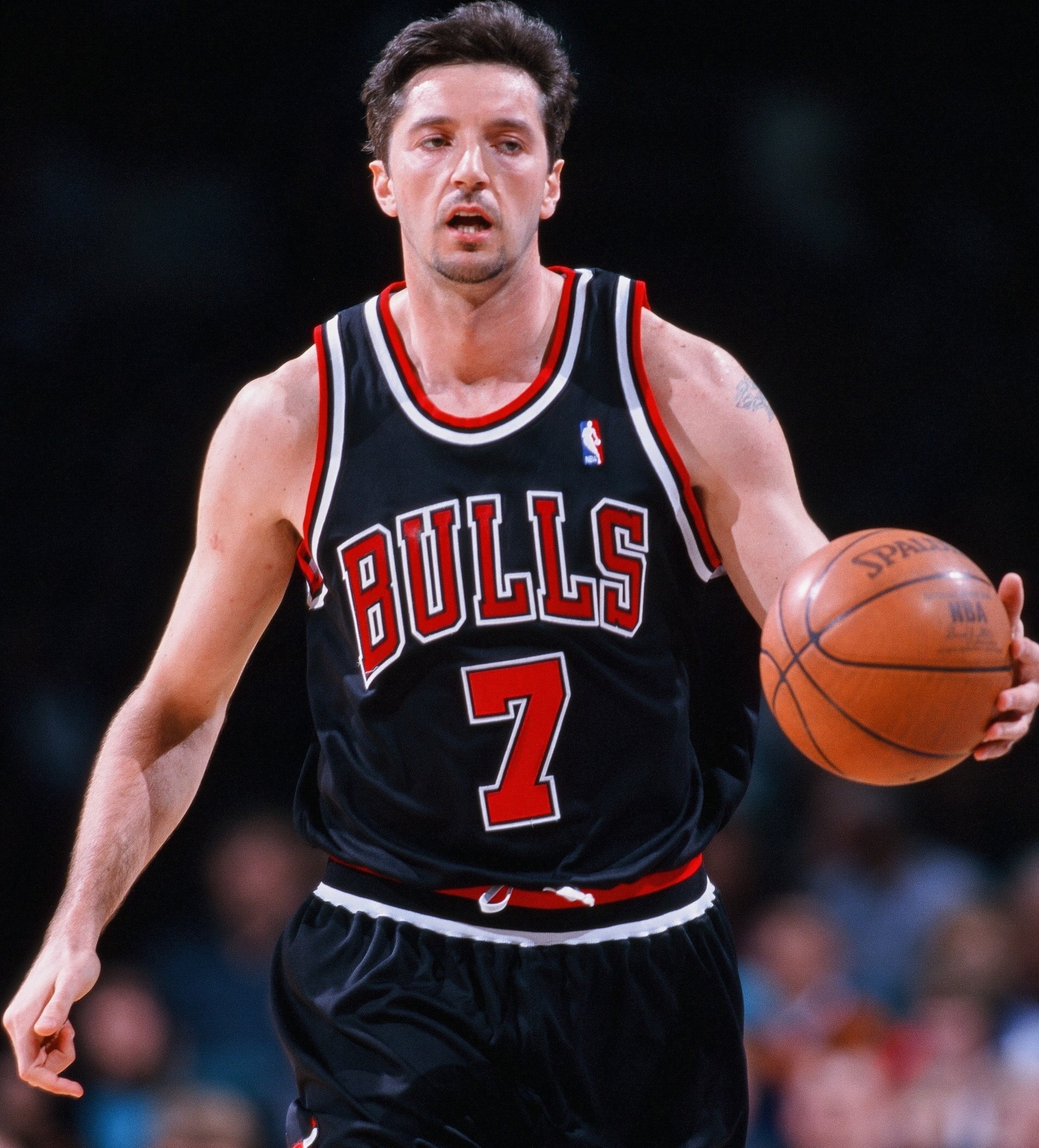 1997-98 Luc Longley Game Worn Chicago Bulls Jersey. Basketball