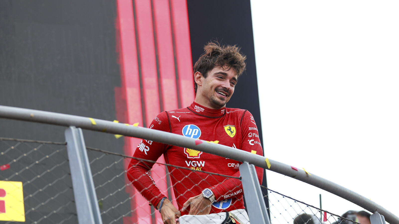 Watch Charles Leclerc takes in the SURREAL Monza atmosphere after 2024