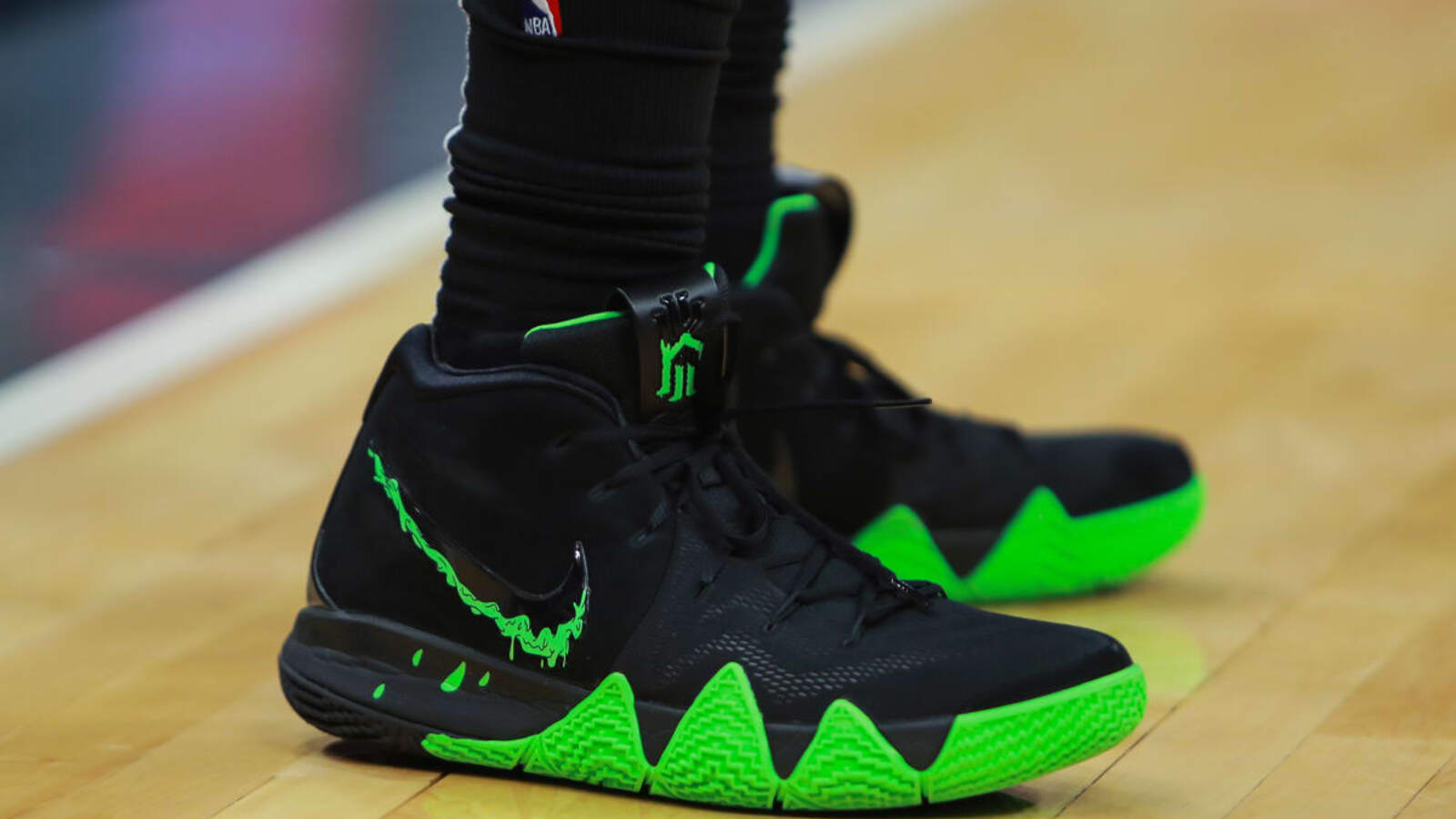 Kyrie 4 halloween on feet outlet