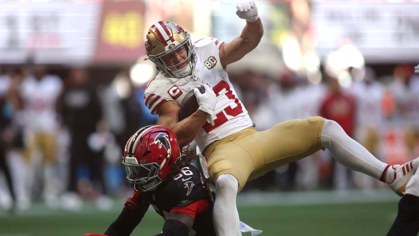 49ers RB Christian McCaffrey (thigh) exits in first half