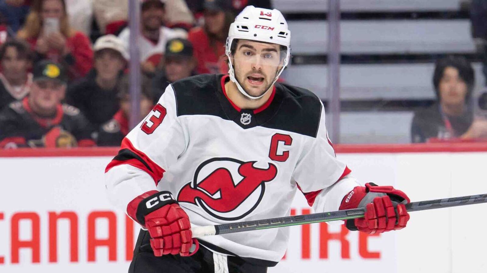 NHL Game Recap Hischier Scores Two In 65 OT Loss Against Capitals