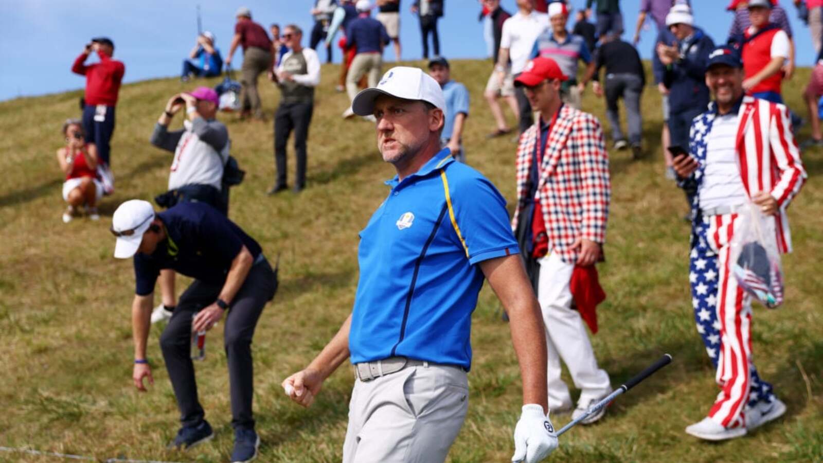 Ian Poulter sarcastically reacts as the PGA Tour scraps Kapalua event to start their season