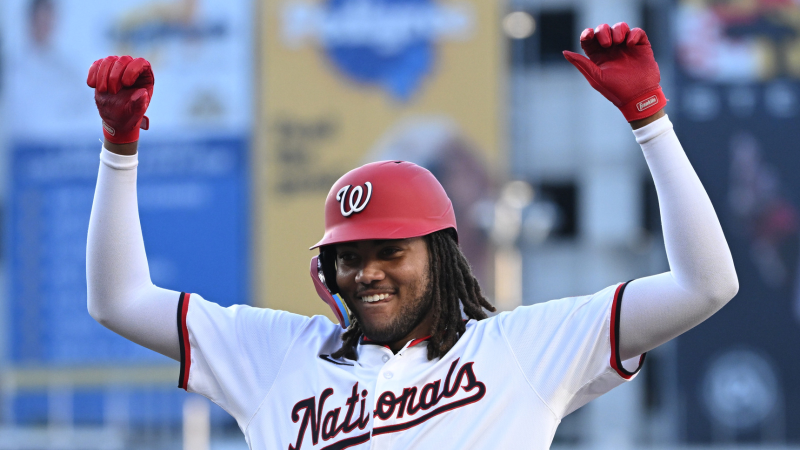 Watch: Nationals’ James Wood earns first hit in MLB debut