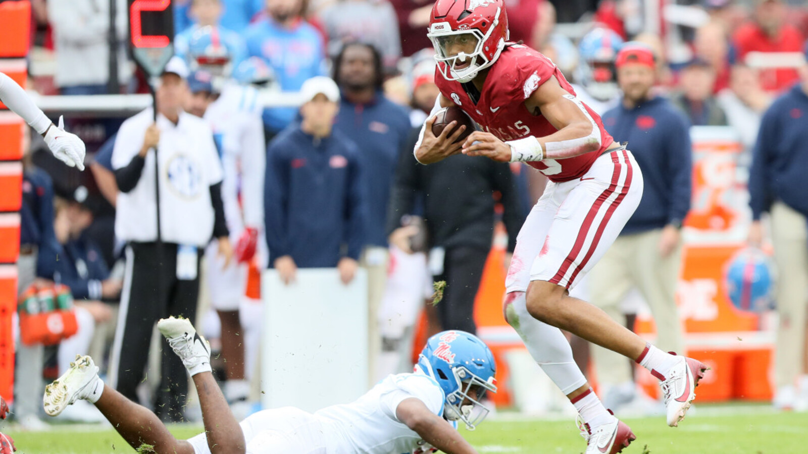 Arkansas Razorbacks Signal Caller Featured in PFF's 2026 CFB ...