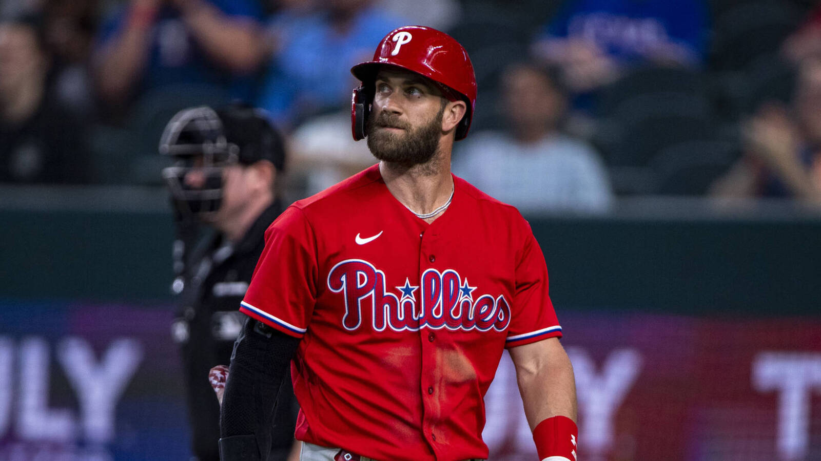 Phillies’ Bryce Harper seen to take batting practice soon