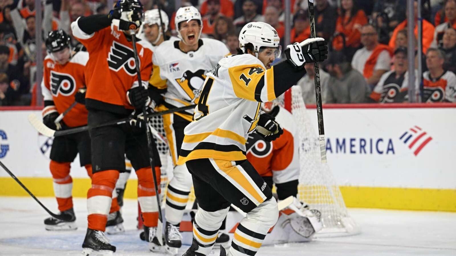 Nick Robertson tallies twice as Penguins open with 7-0 rout of Flyers