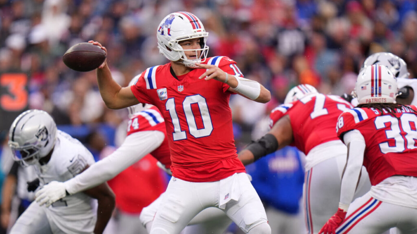 Drake Maye Looks Back on Track as Patriots Quarterback Delivers ...