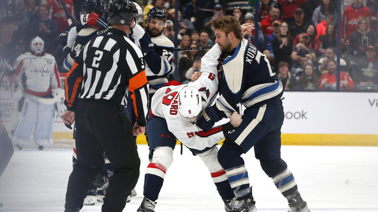 Capitals-Blue Jackets Fight Suddenly Turns Into Five Brawls At Once ...