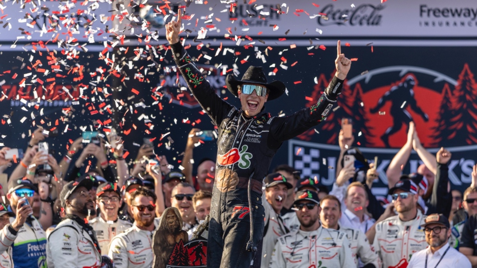 Carson Hocevar: ‘Tears in my eyes’ after seeing viral reaction to Talladega win, celebration