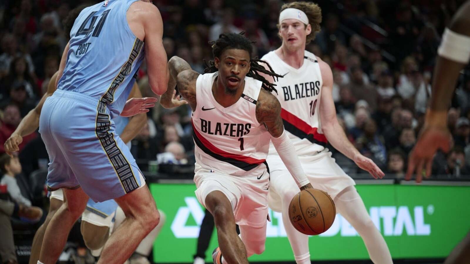 Blazers’ Ja Morant exits against former team with hamstring injury
