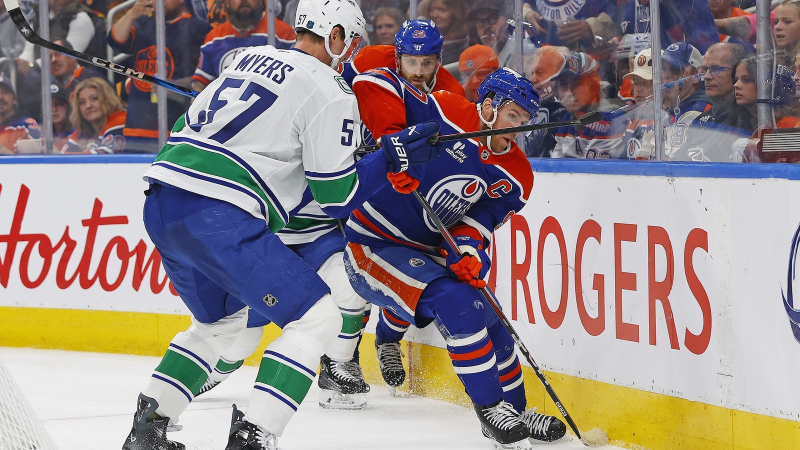 Tyler Myers obliterates Trent Frederic with awesome hit, Canucks lose 3-1