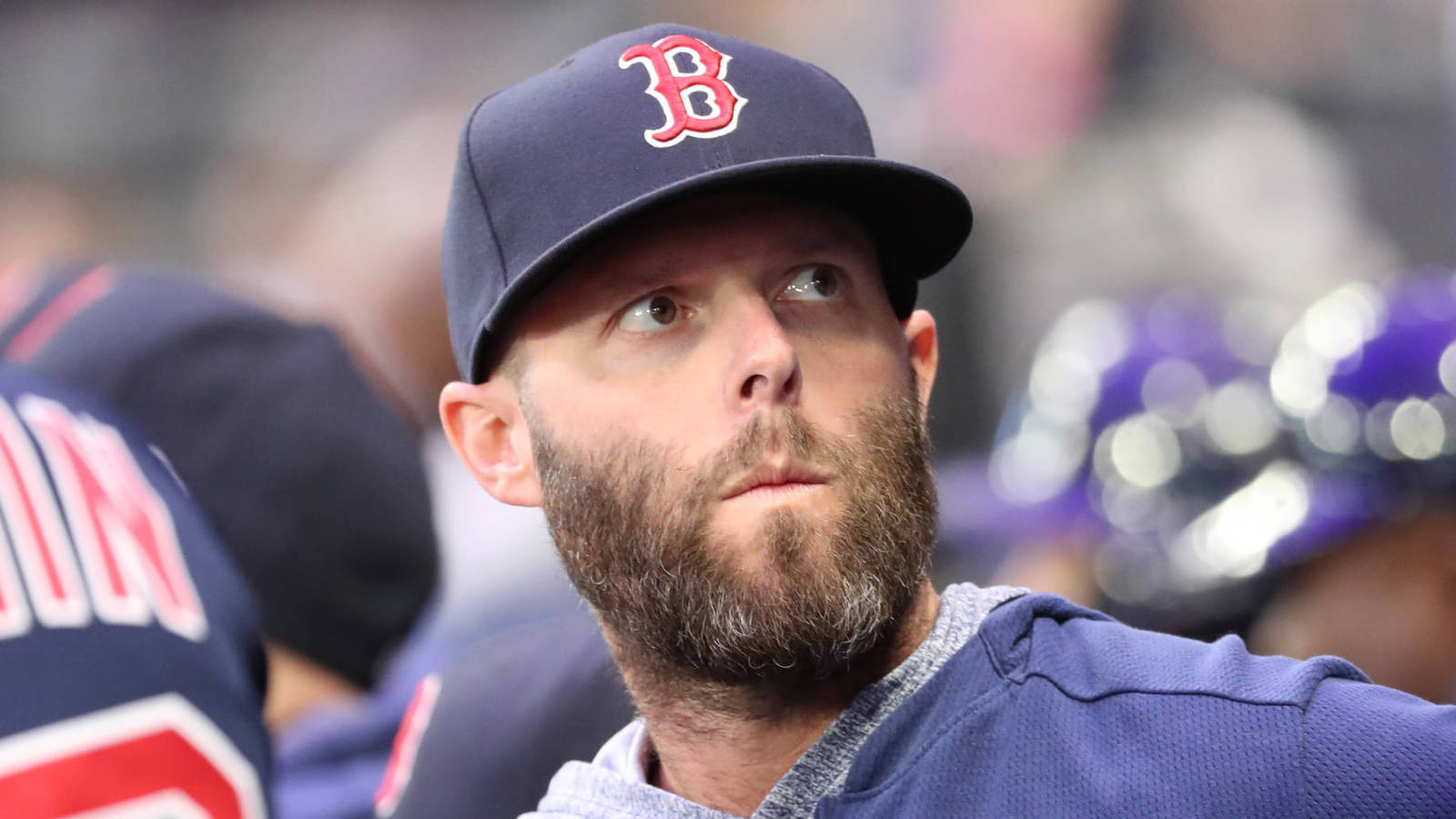 Dustin Pedroia wanted a laundry cart ride during Red Sox tribute