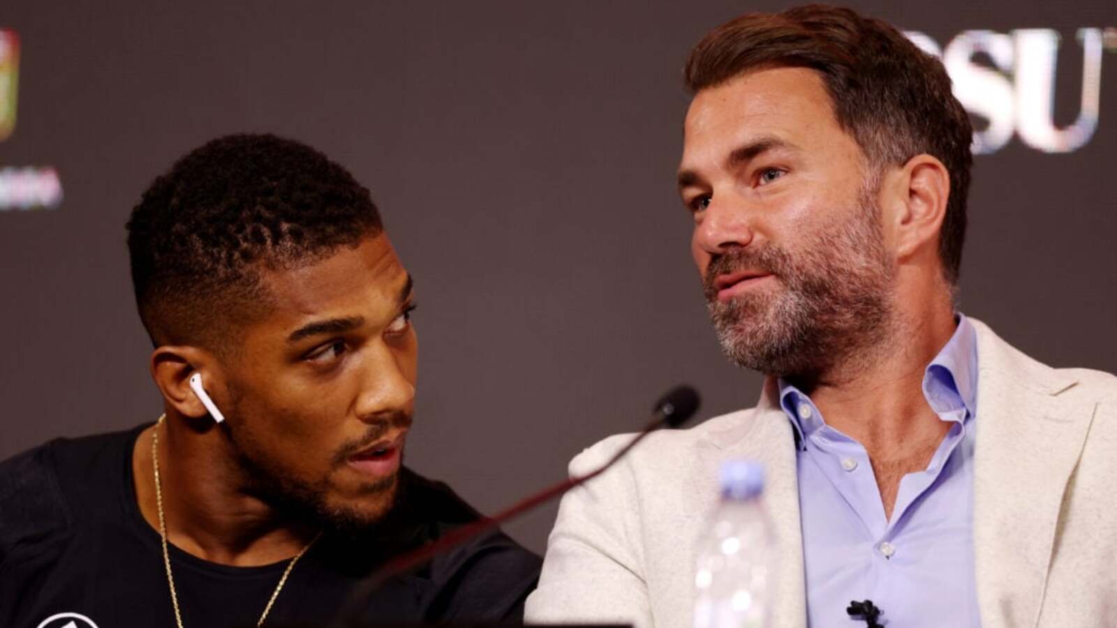 Eddie Hearn shares emotional message about Anthony Joshua after Nigeria car crash