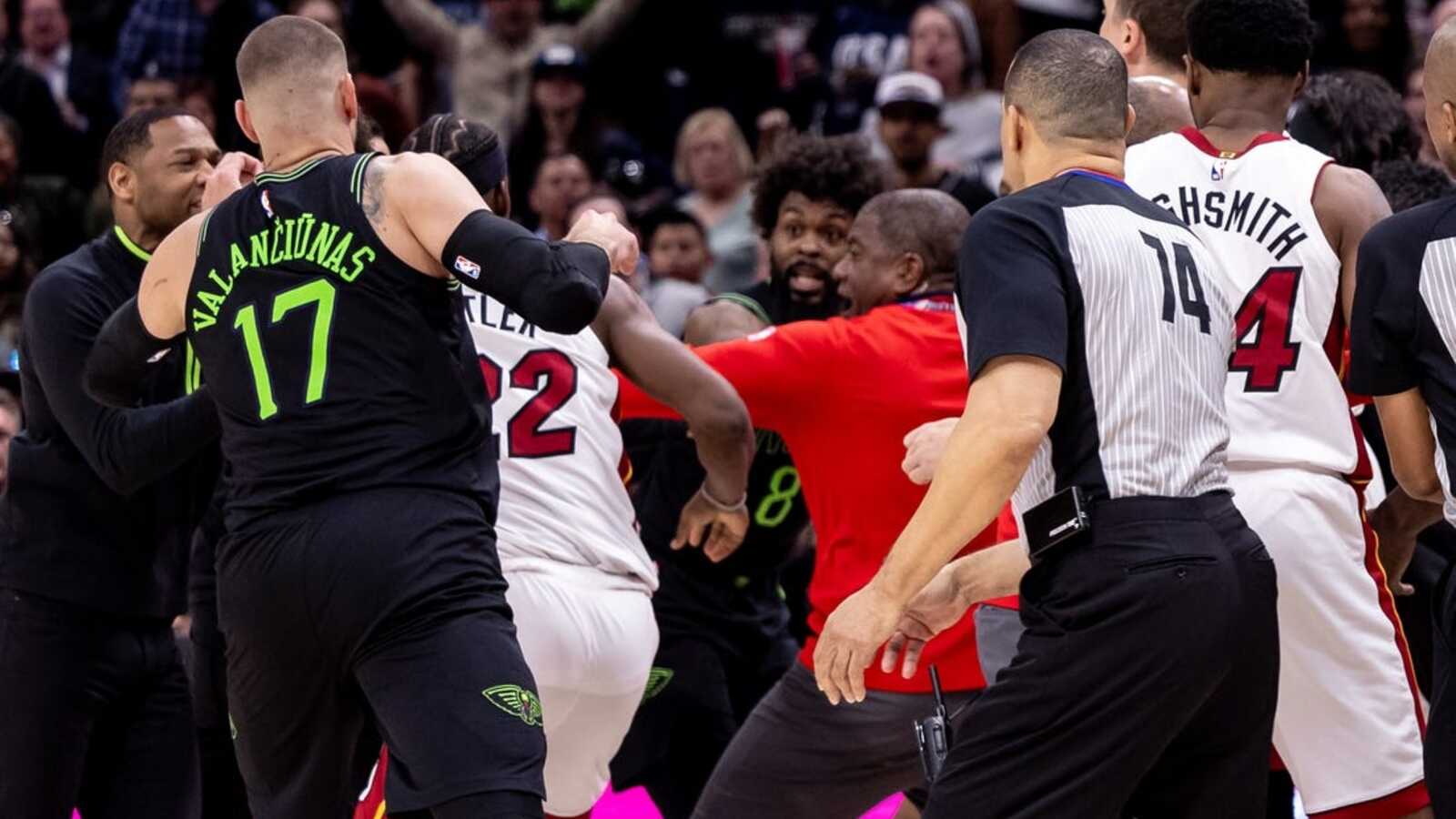NBA suspends 5 Heat, Pelicans players for melee | Yardbarker