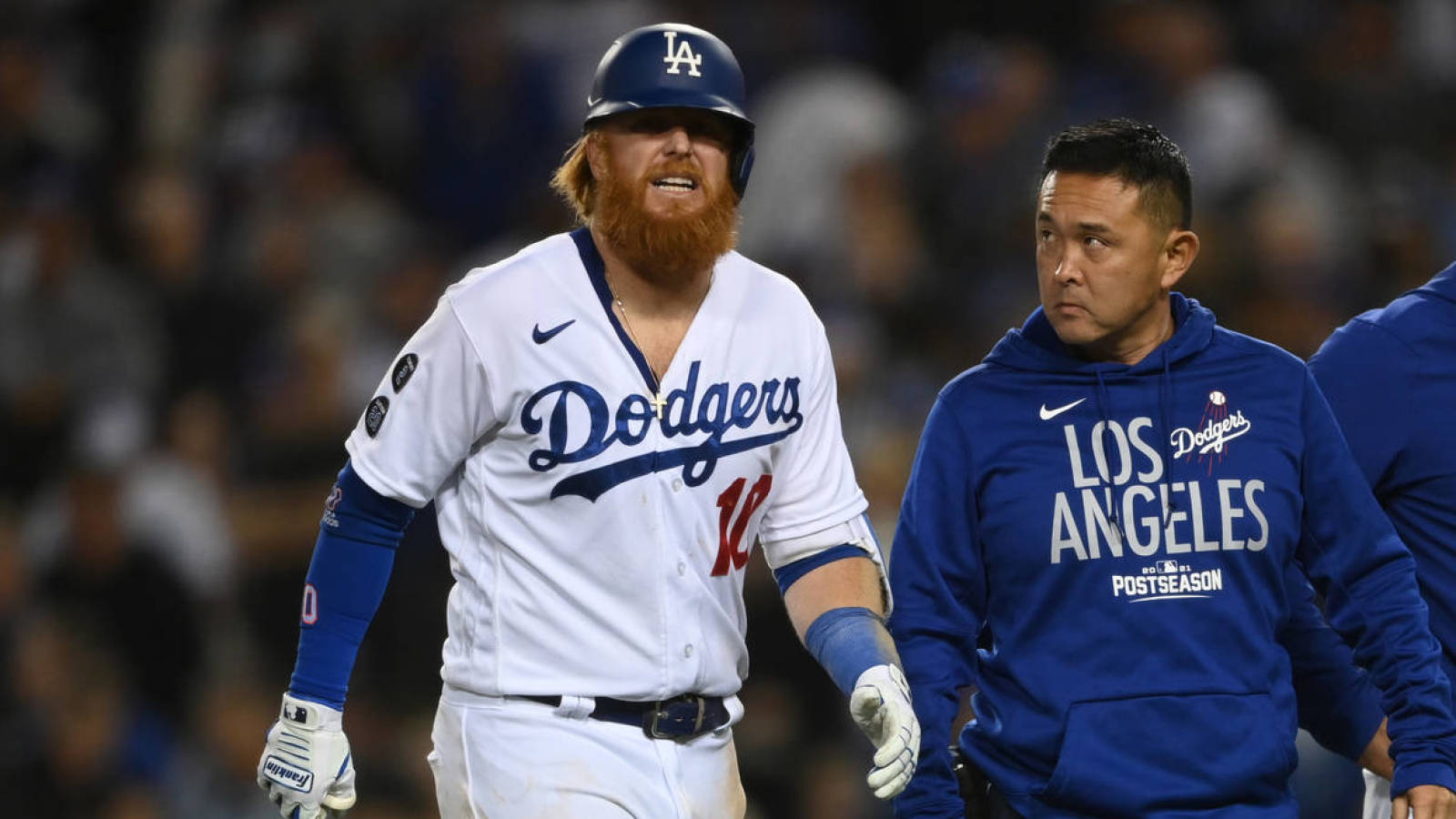 Dodgers' Turner likely done for postseason with hamstring injury