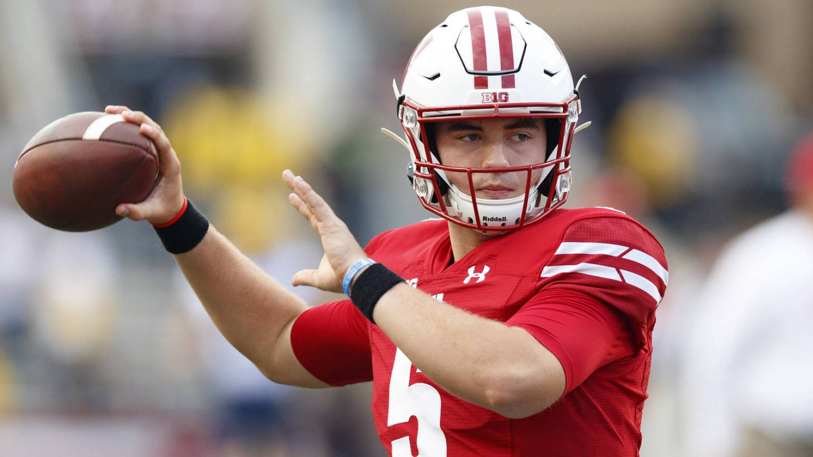 Wisconsin QB Graham Mertz leaves recreation after taking massive hit