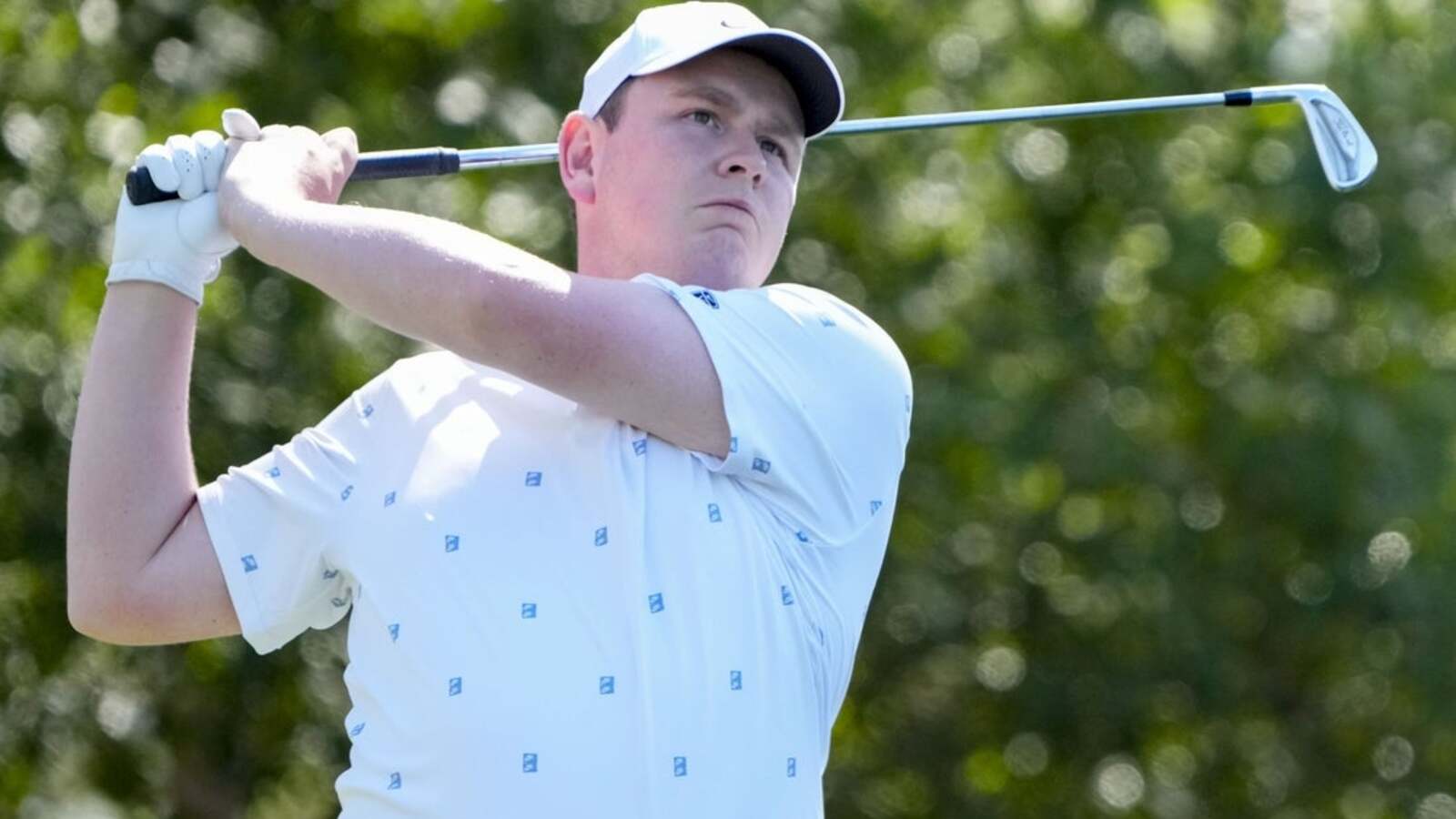 Scotland's Robert MacIntyre flips off green at Masters