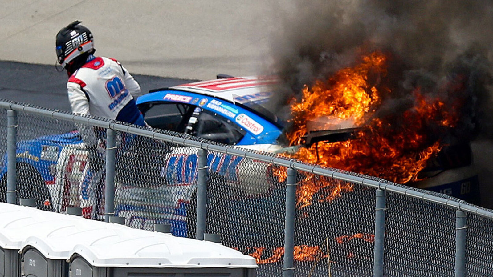 NASCAR investigating fiery Ryan Preece crash after car to burst into ...