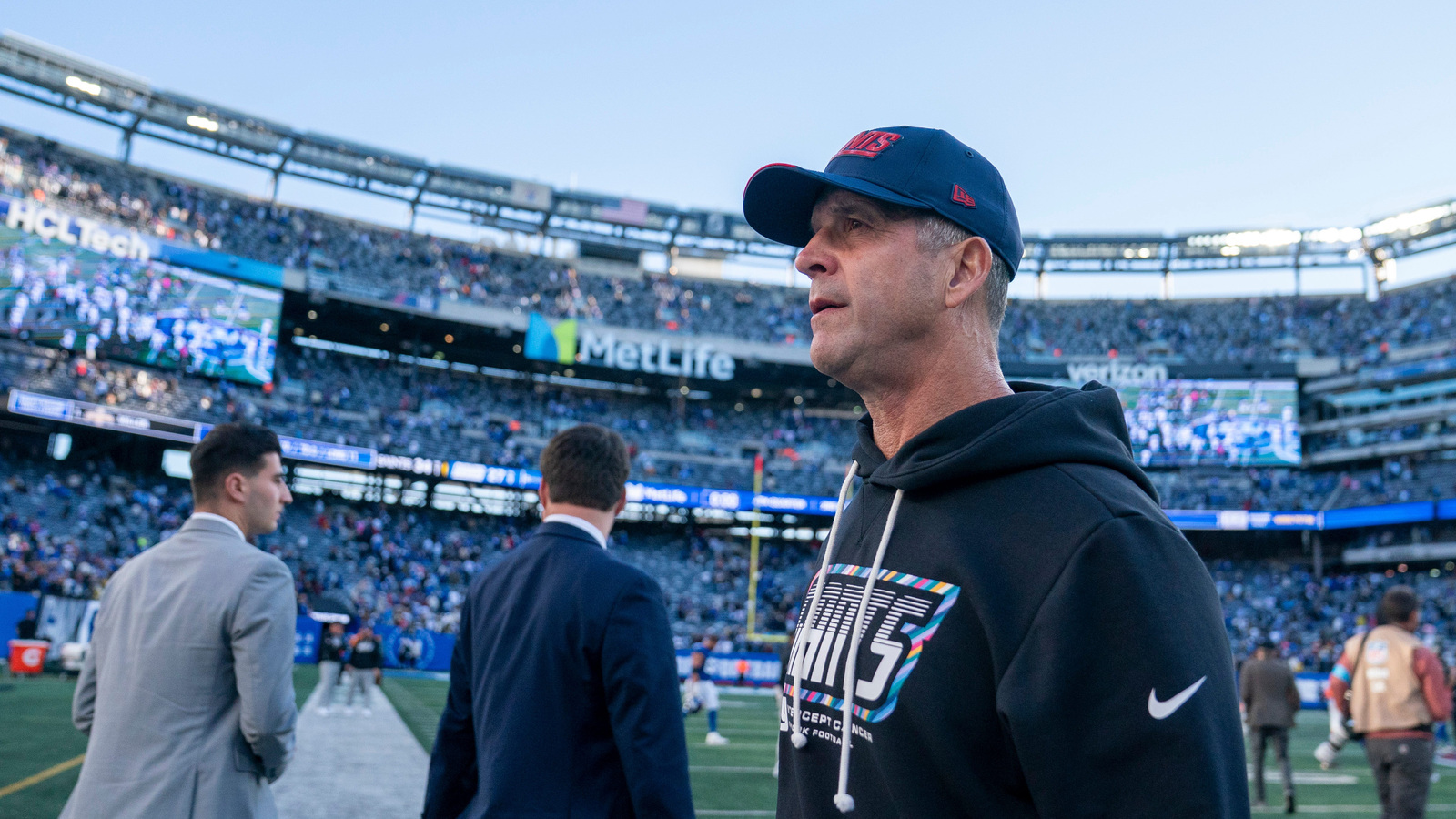 John Harbaugh says he is day-to-day after his own player injured him