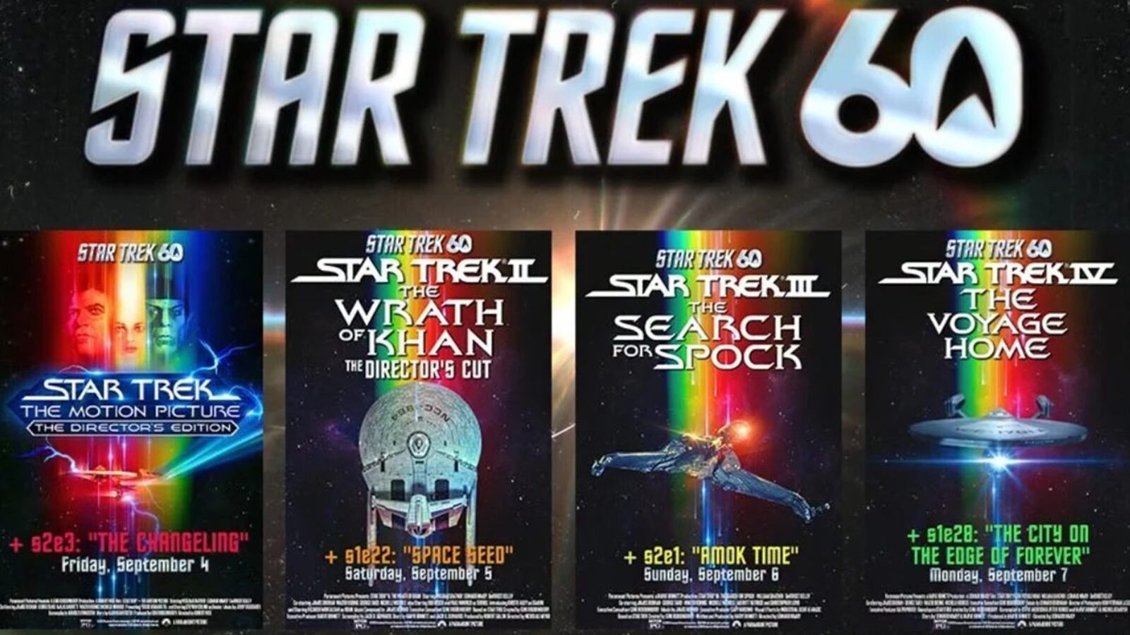 'Star Trek' 60th screenings to feature first four films, 'The Original Series' episodes