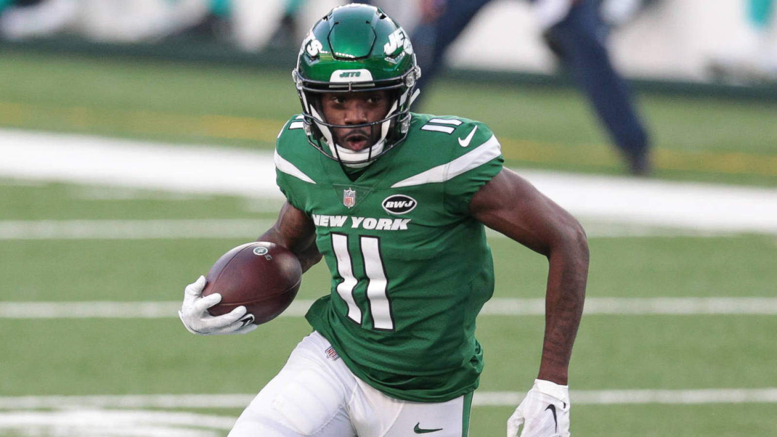 Jets HC Robert Saleh: WR Denzel Mims 'going to get some alternatives' vs. Titans
