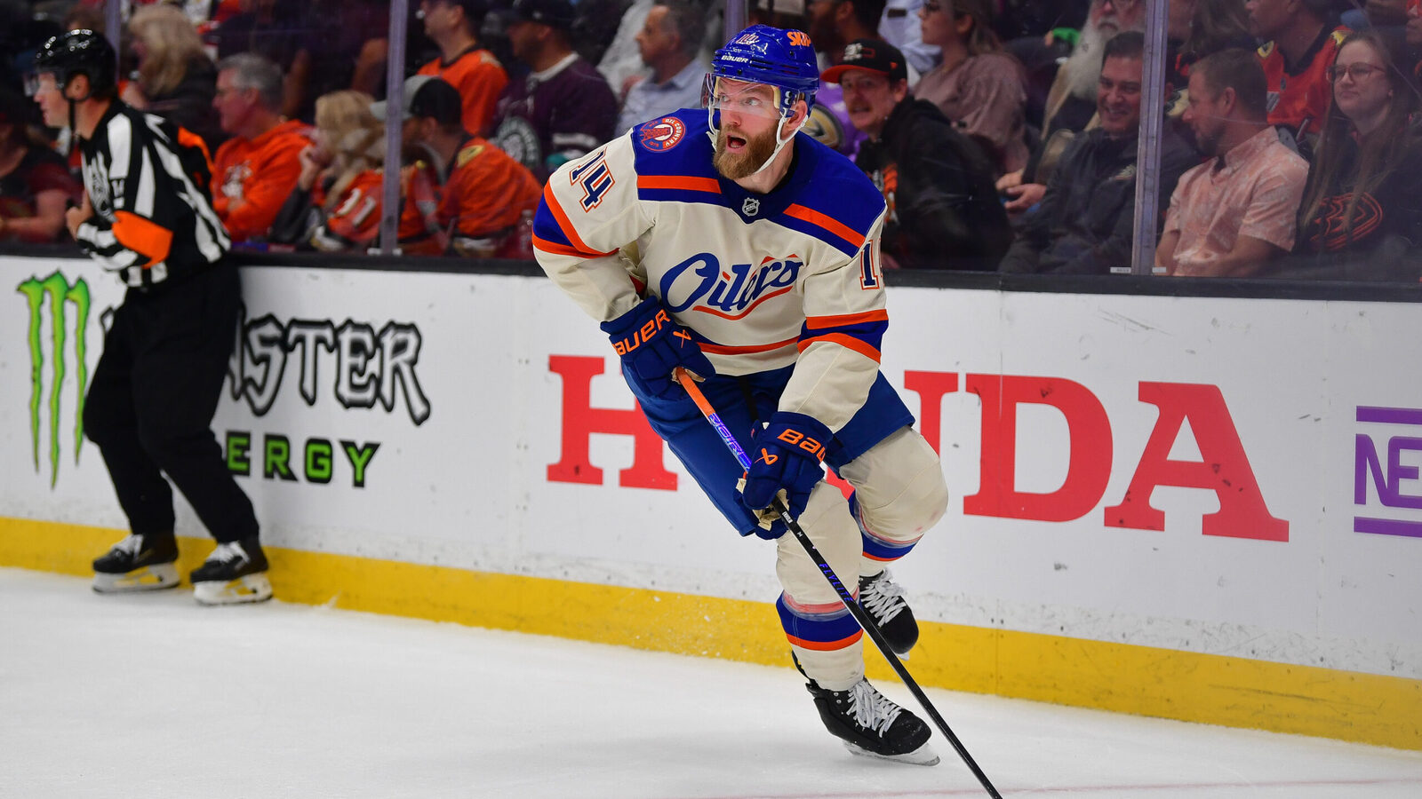 Oilers' Ekholm clears protocol after hitting head on ice: ‘I think I got an angel watching over me'