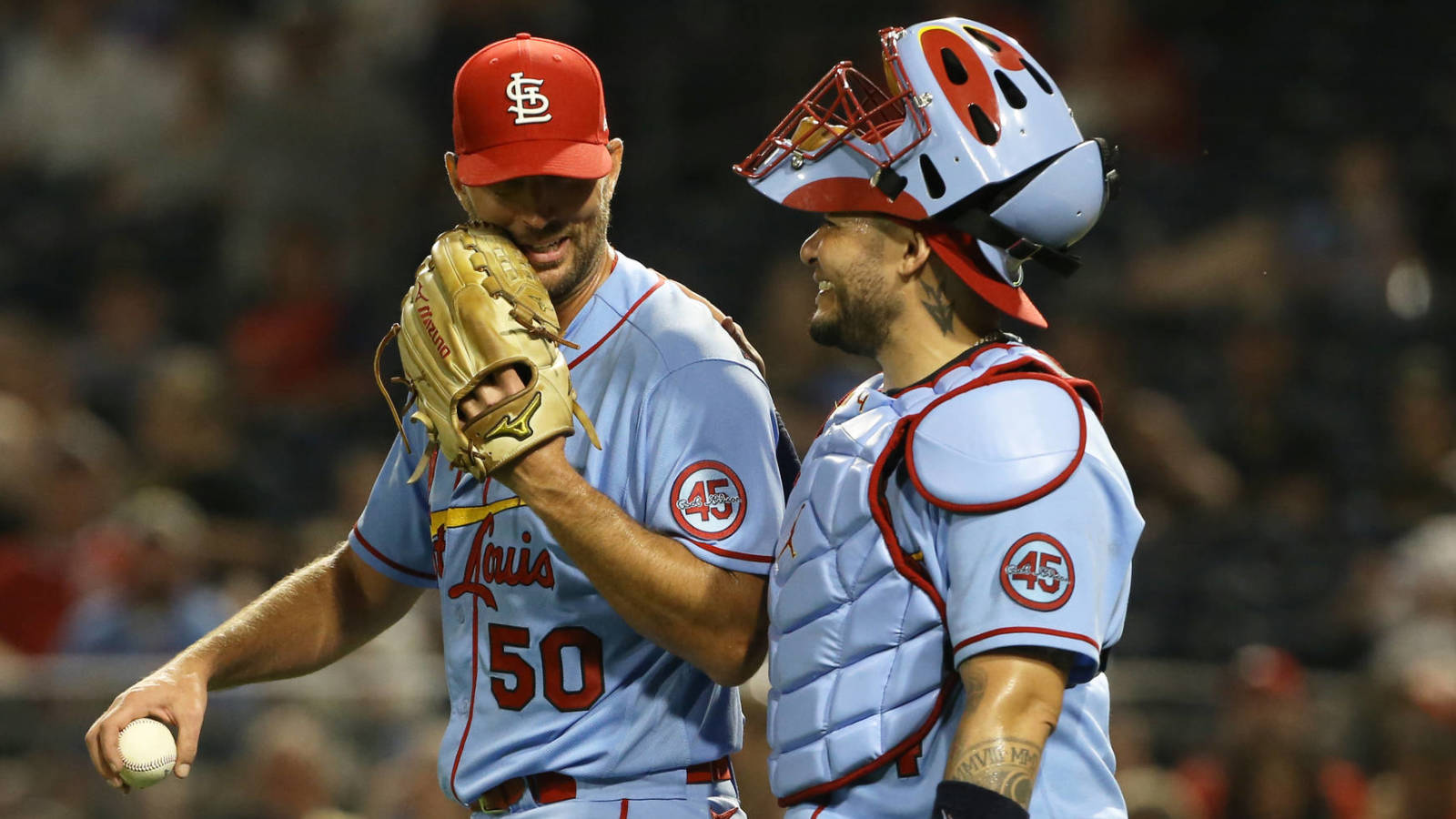 St Louis Cardinals' Adam Wainwright, Yadier Molina make record