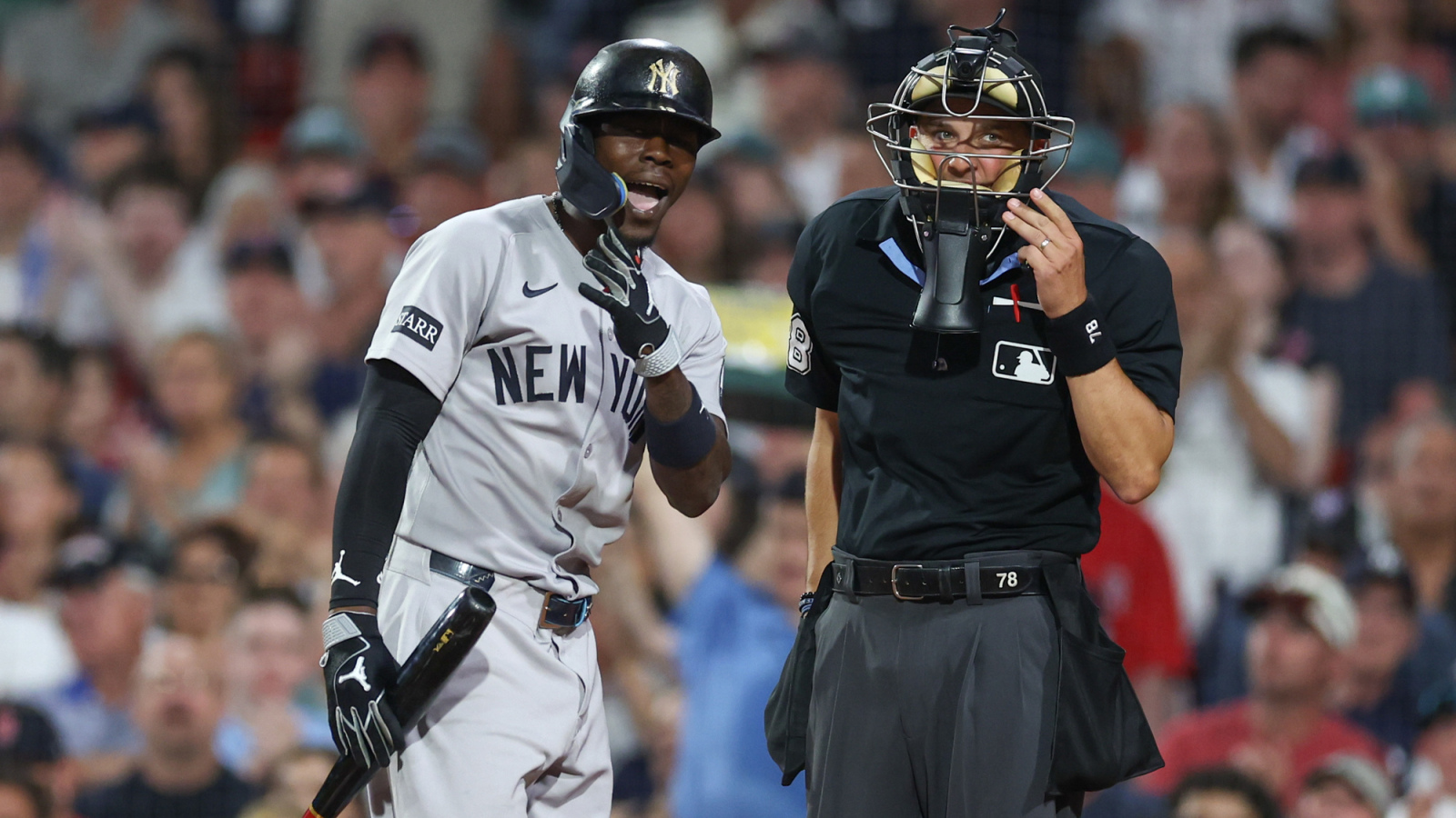 Jazz Chisholm gets ejected after arguing a checked-swing call
