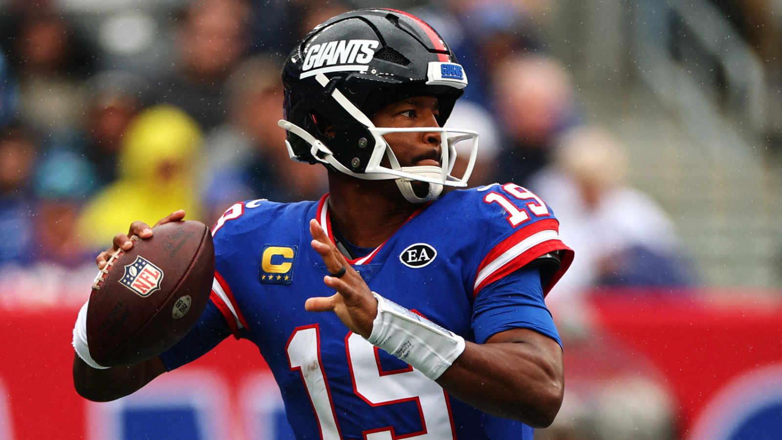 Giants' Jameis Winston had the perfect reaction to being benched for J.J. McCarthy