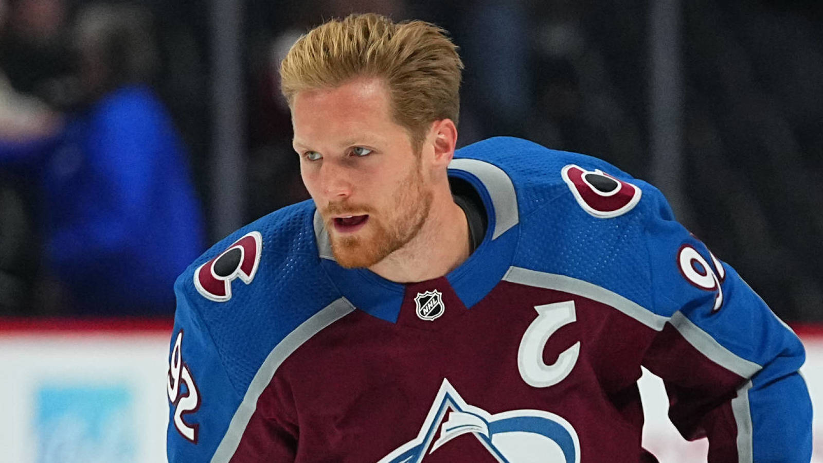Gabriel Landeskog Heads For The Locker Room After Getting Clipped By A  Skate 