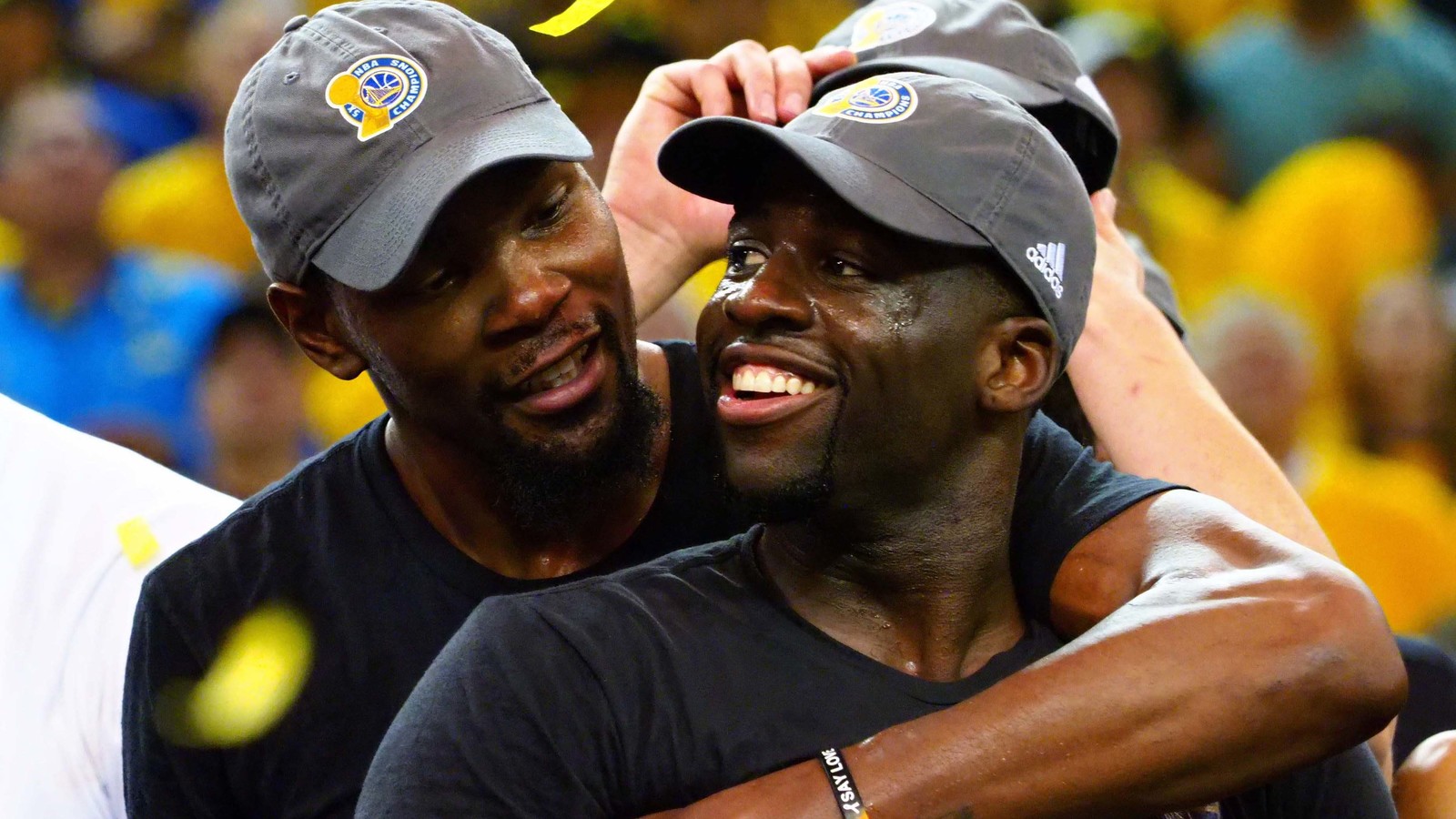 Draymond Green sits on Kevin Durant's lap in 'NBA 2K18 ...