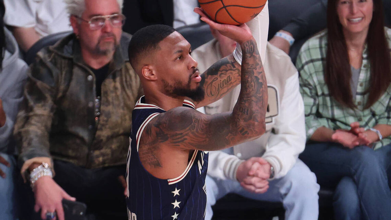 Watch: Damian Lillard hits half court three at NBA All Star Game