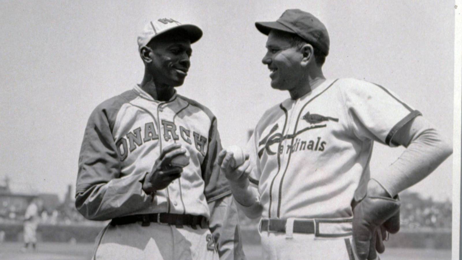 Leroy Satchel Paige, pitcher for the St. Louis Browns, poses at