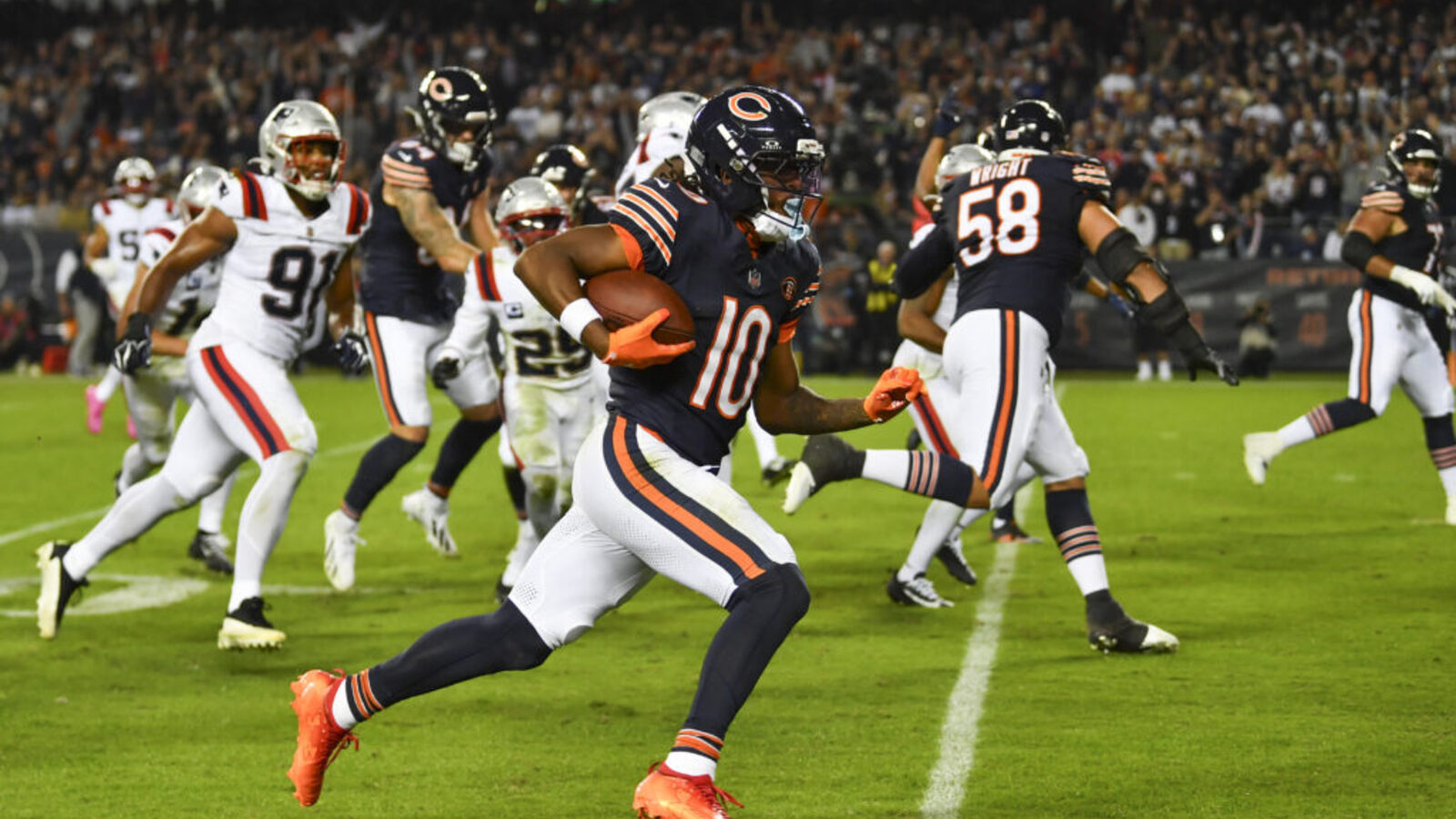 Bears Defeat Patriots 30-24 to End Winning Streak