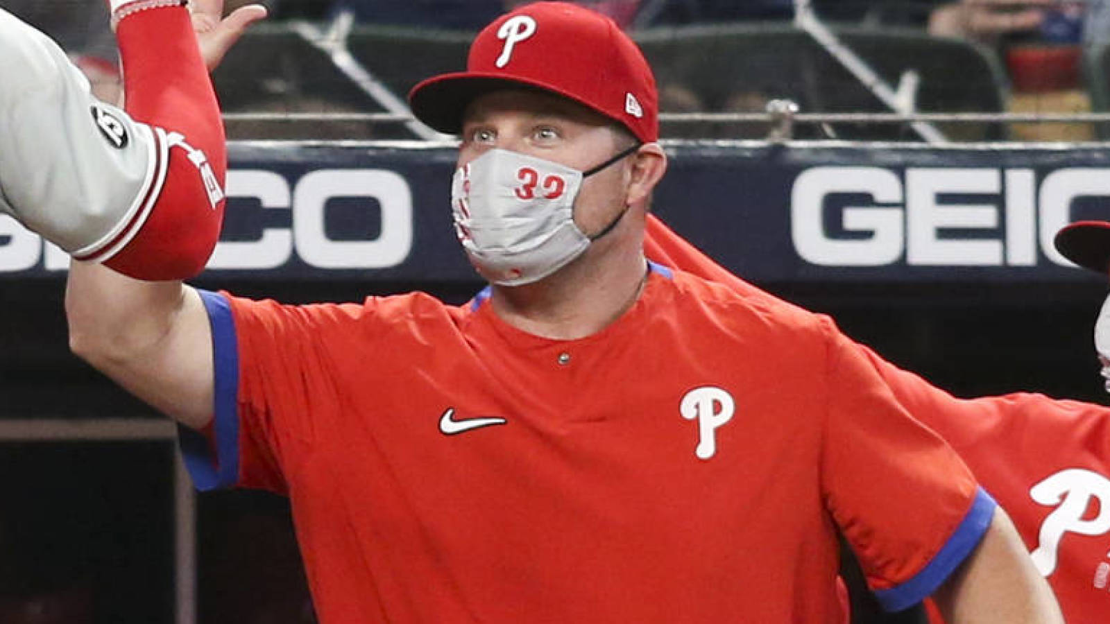 Phillies fireplace hitting coach Joe Dillon, infield coach Juan Castro