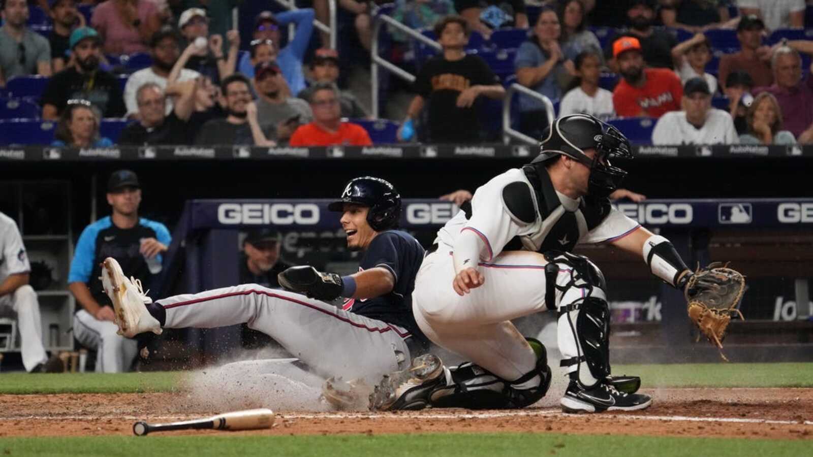 Braves score three in ninth to complete sweep of Marlins Yardbarker