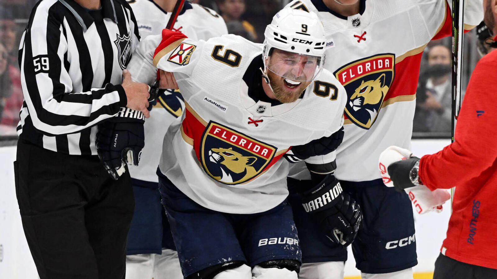 Panthers forward leaves game with injury in season debut Yardbarker