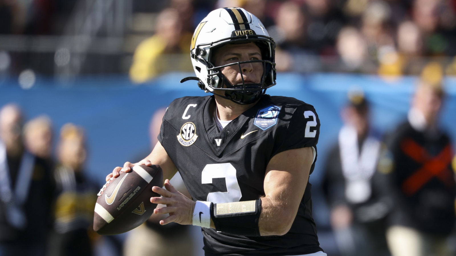 Vanderbilt QB Diego Pavia's Senior Bowl measurements another example of colleges lying about players' sizes before NFL Draft