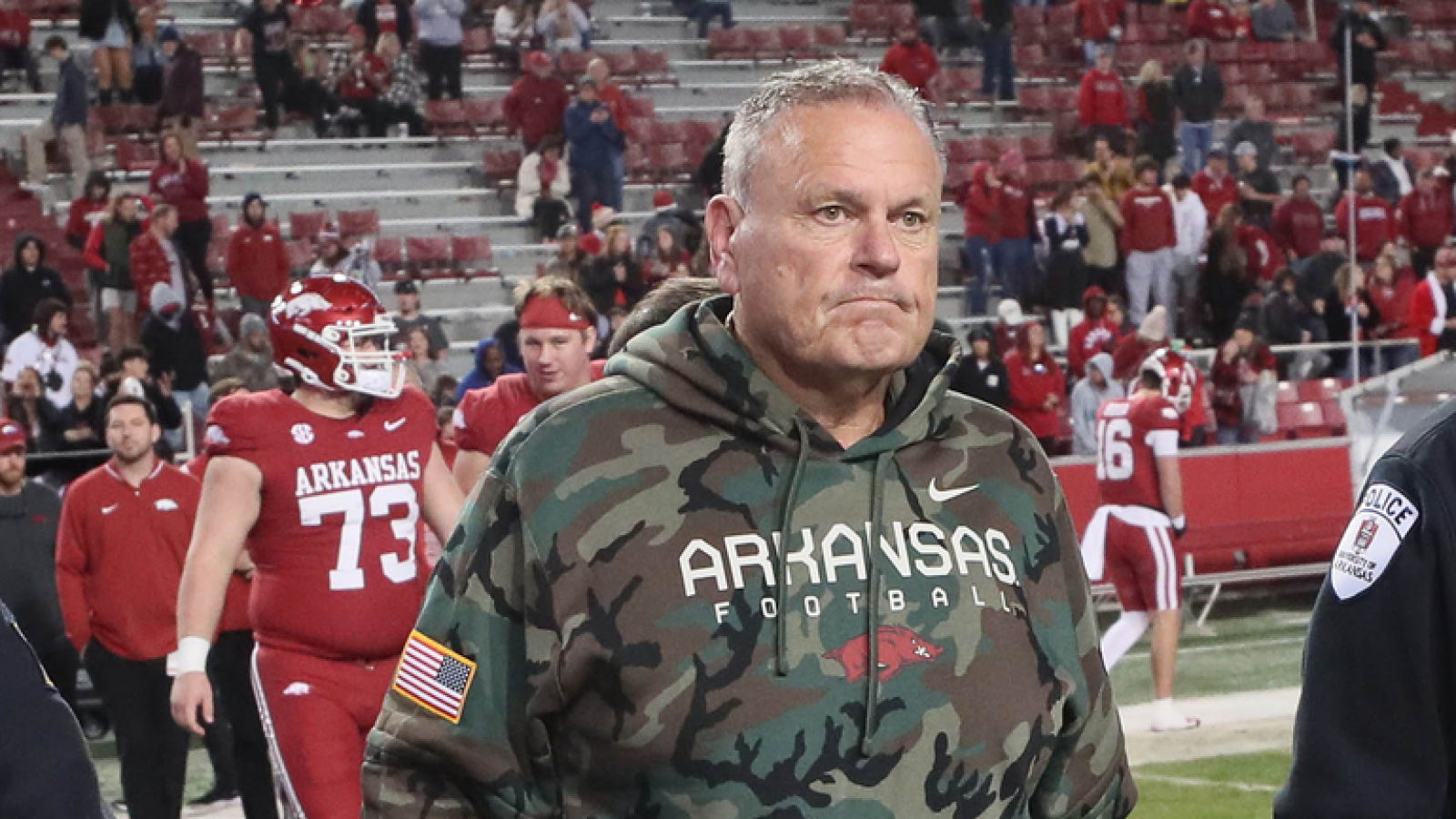 Arkansas HC Sam Pittman isn't worried about his job security Arkansas HC Sam Pittman isn't worried about his job security