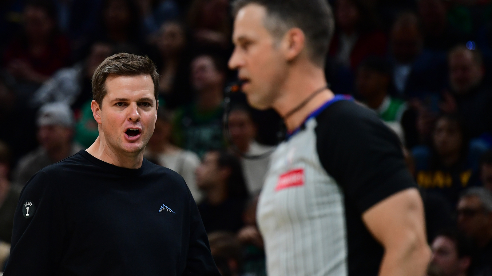 Jazz coach charges referees on the court after blatant missed call