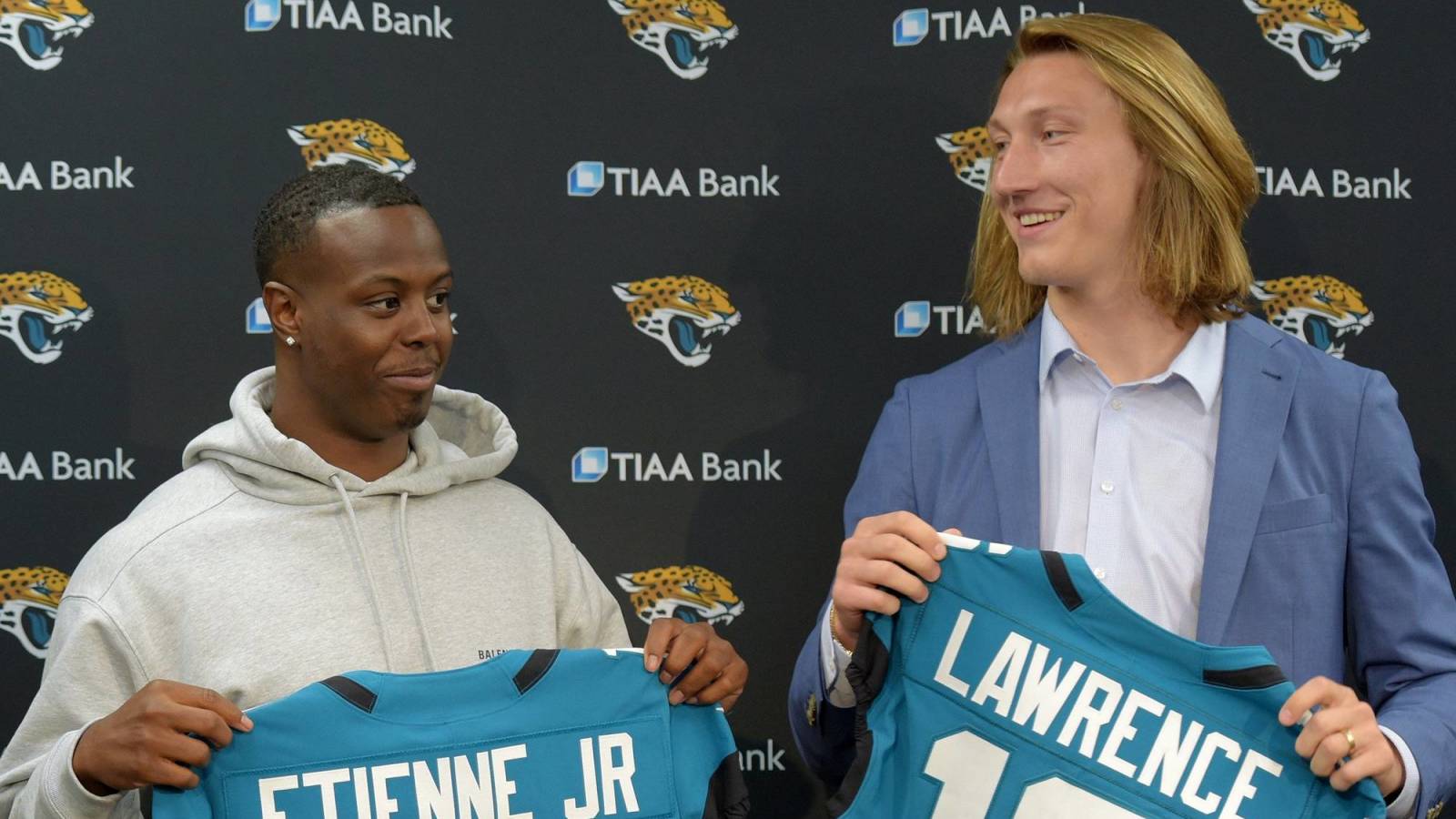 Trevor Lawrence reacts to Jaguars drafting Travis Etienne