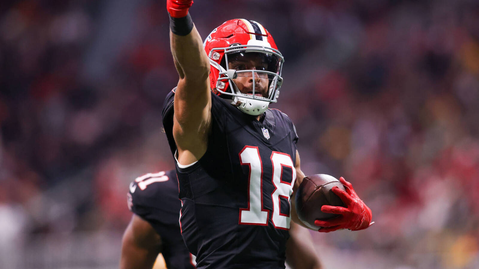 Falcons WR Mack Hollins erupts on Desmond Ridder after miscue