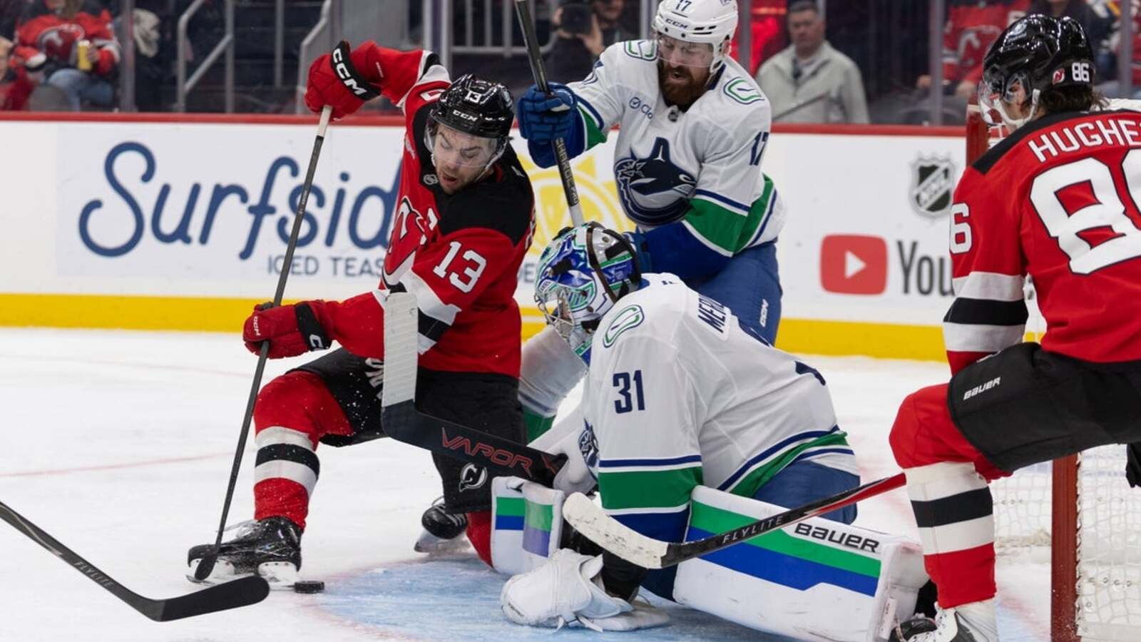Nico Hischier scores milestone goal, leads Devils past Canucks