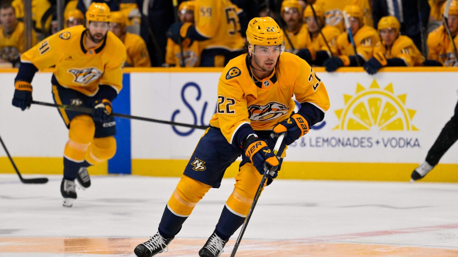 Predators’ Mavrik Bourque, William Trudeau leave game with upper-body injuries