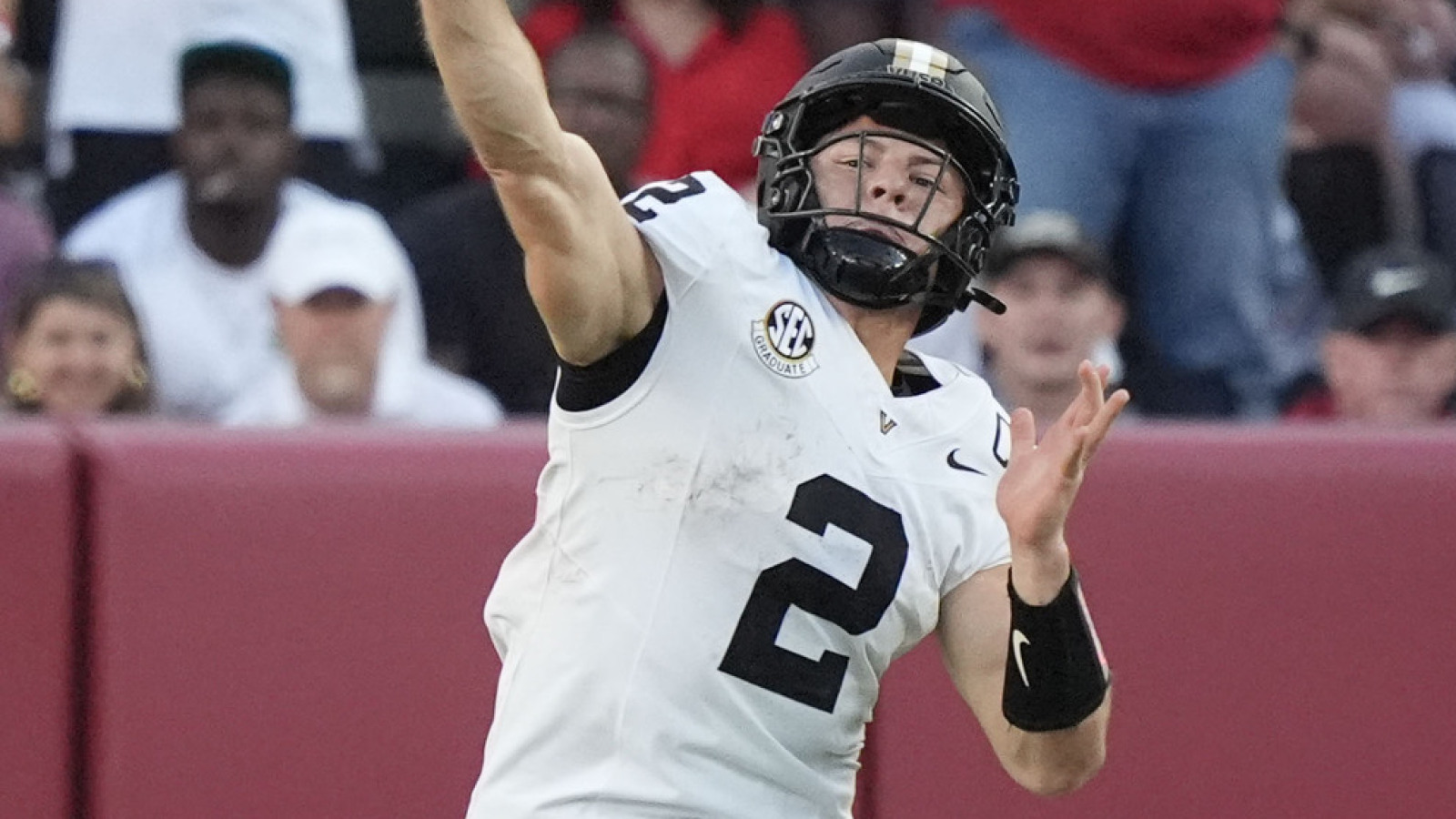 Vanderbilt QB Diego Pavia gets into heated exchange with Alabama fan Vanderbilt QB Diego Pavia gets into heated exchange with Alabama fan